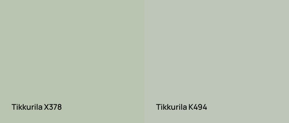 Tikkurila  X378 vs Tikkurila  K494