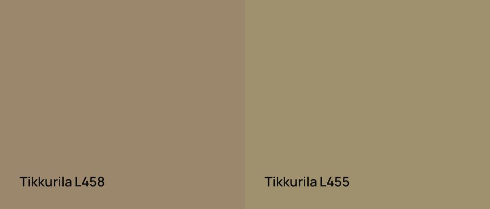 Tikkurila  L458 vs Tikkurila  L455