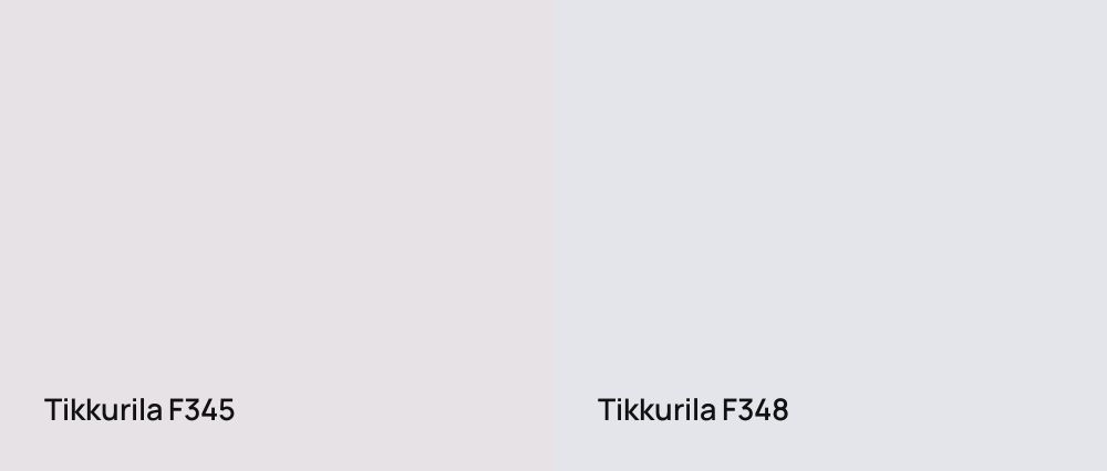 Tikkurila  F345 vs Tikkurila  F348