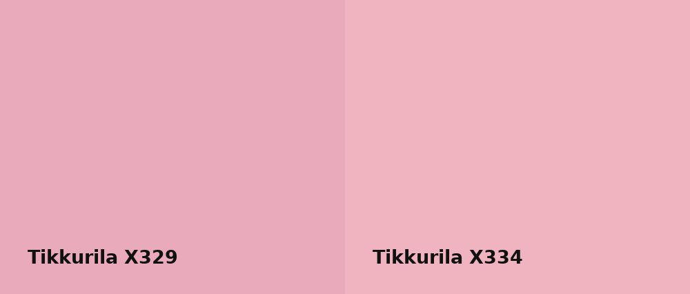 Tikkurila  X329 vs Tikkurila  X334