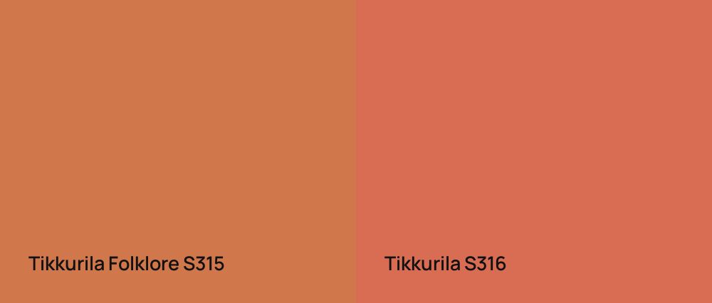 Tikkurila Folklore S315 vs Tikkurila  S316
