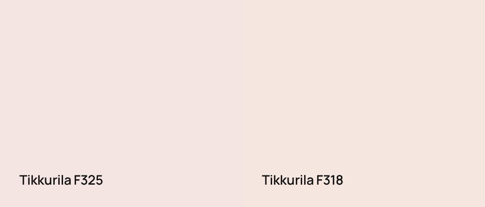 Tikkurila  F325 vs Tikkurila  F318