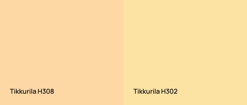 Tikkurila  H308 vs Tikkurila  H302