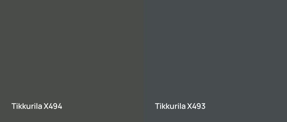 Tikkurila  X494 vs Tikkurila  X493