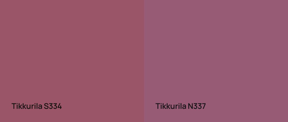 Tikkurila  S334 vs Tikkurila  N337