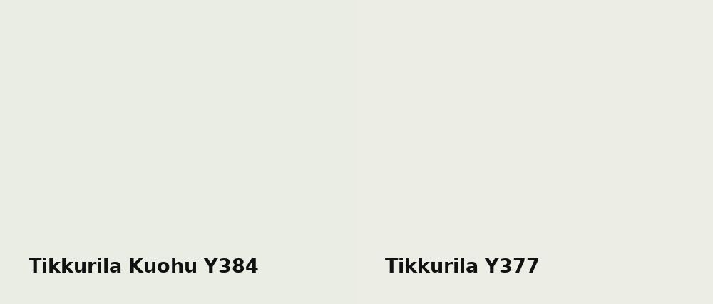 Tikkurila Kuohu Y384 vs Tikkurila  Y377