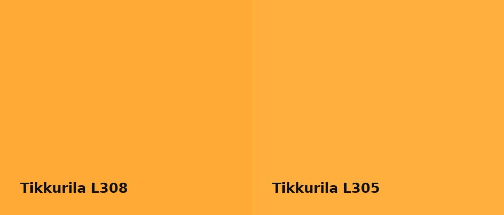 Tikkurila  L308 vs Tikkurila  L305