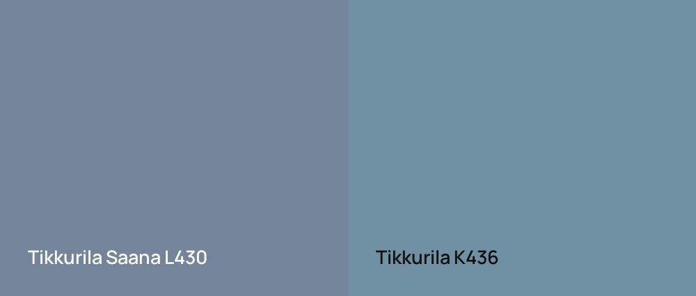 Tikkurila Saana L430 vs Tikkurila  K436