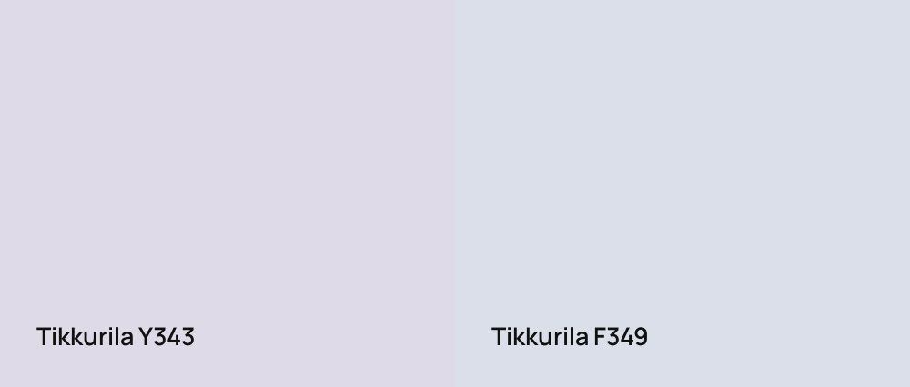 Tikkurila  Y343 vs Tikkurila  F349