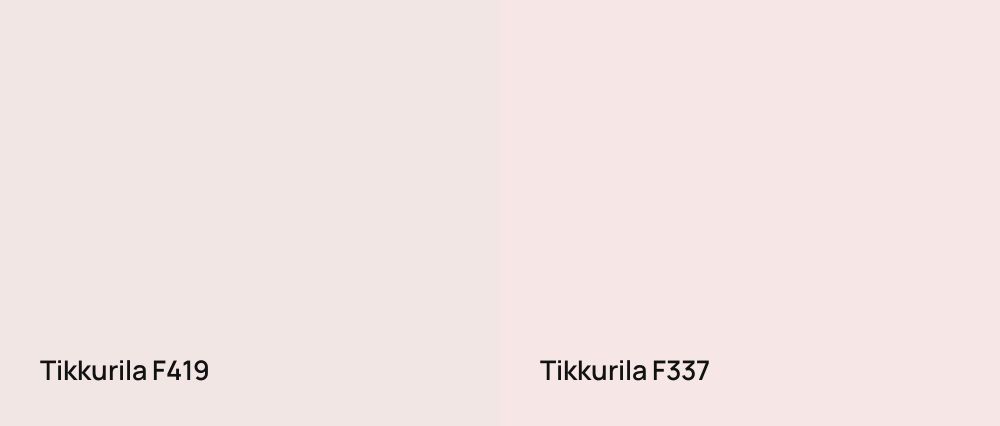Tikkurila  F419 vs Tikkurila  F337