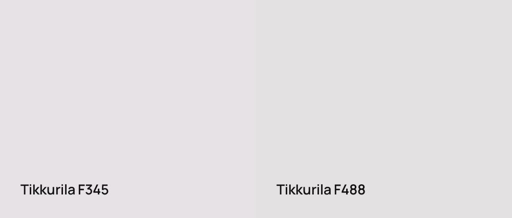 Tikkurila  F345 vs Tikkurila  F488