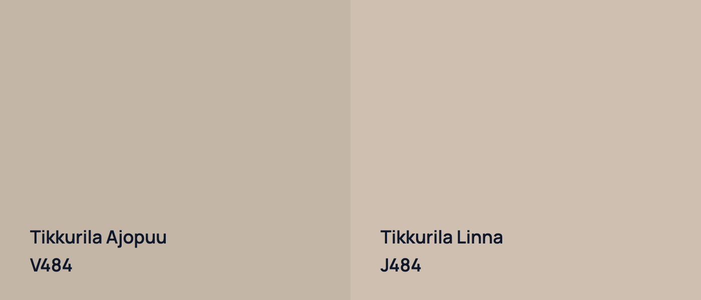 Tikkurila Ajopuu V484 vs Tikkurila Linna J484