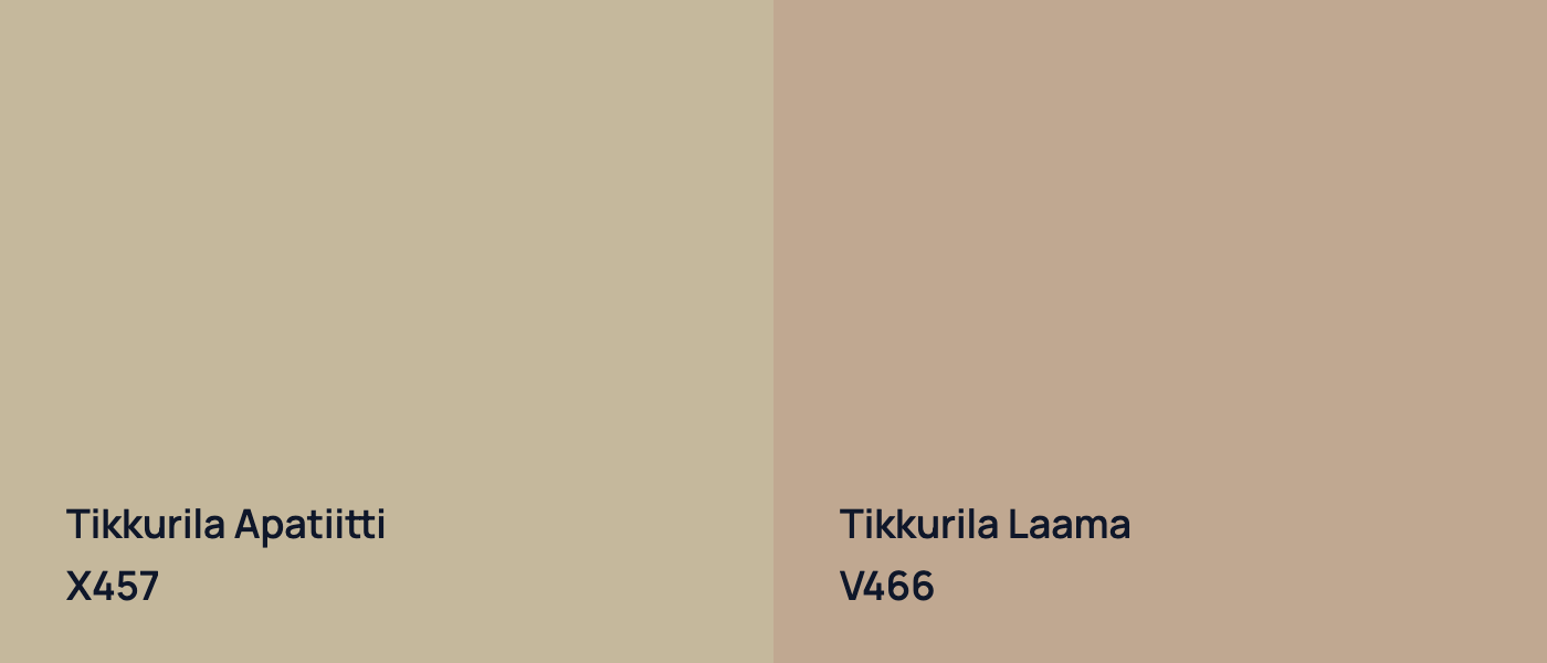 Tikkurila Apatiitti X457 vs Tikkurila Laama V466