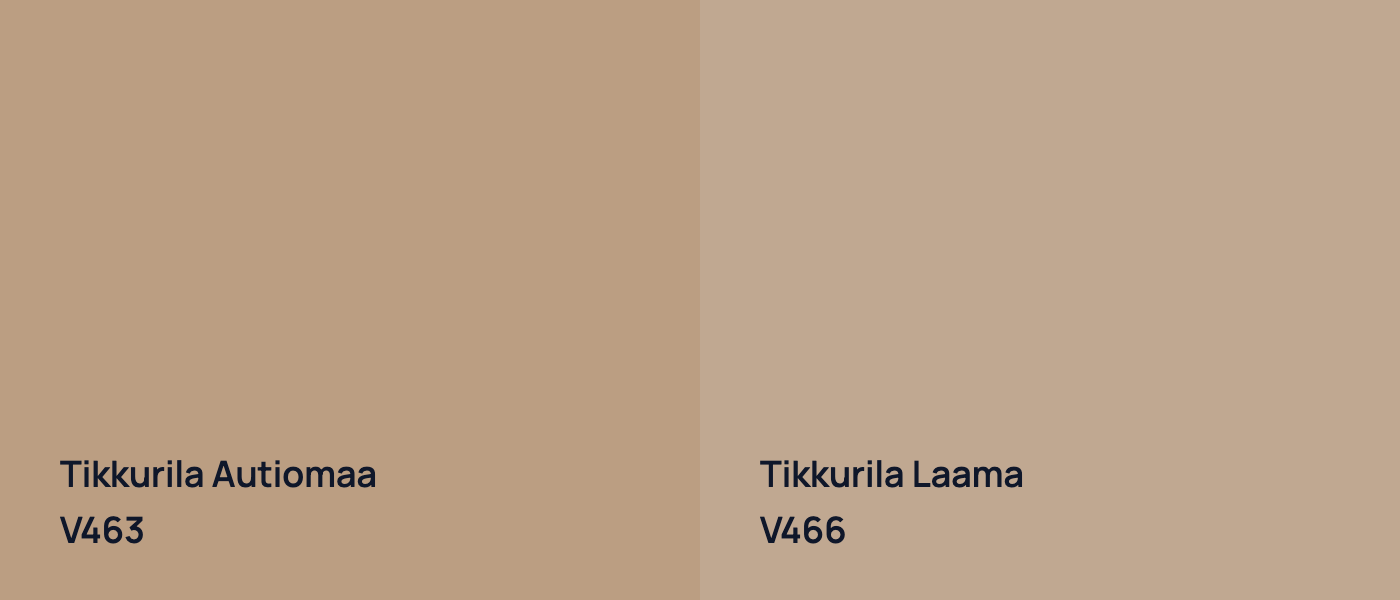 Tikkurila Autiomaa V463 vs Tikkurila Laama V466