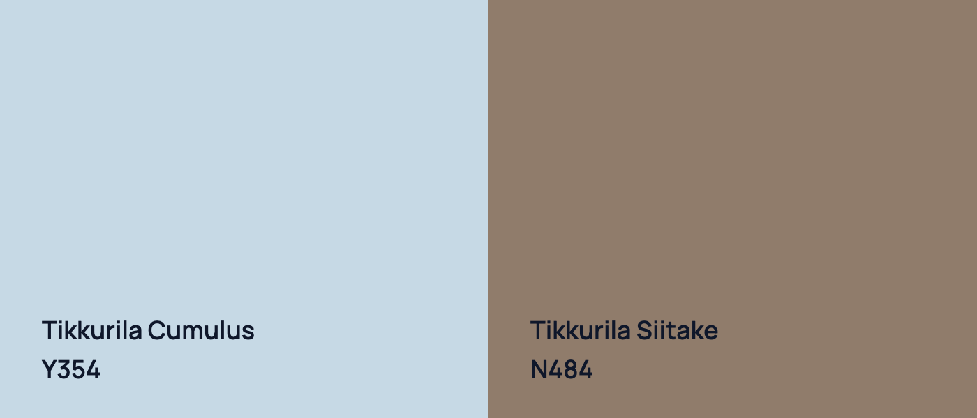 Tikkurila Cumulus Y354 vs Tikkurila Siitake N484