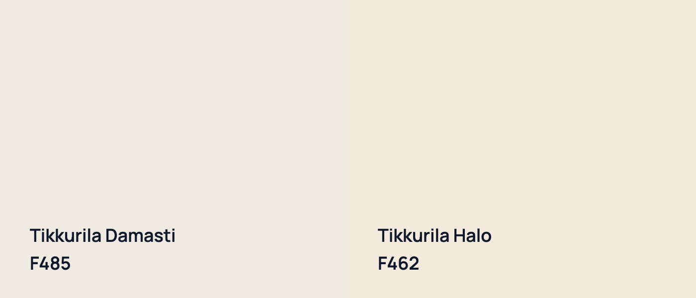 Tikkurila Damasti F485 vs Tikkurila Halo F462