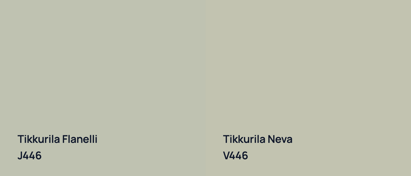 Tikkurila Flanelli J446 vs Tikkurila Neva V446