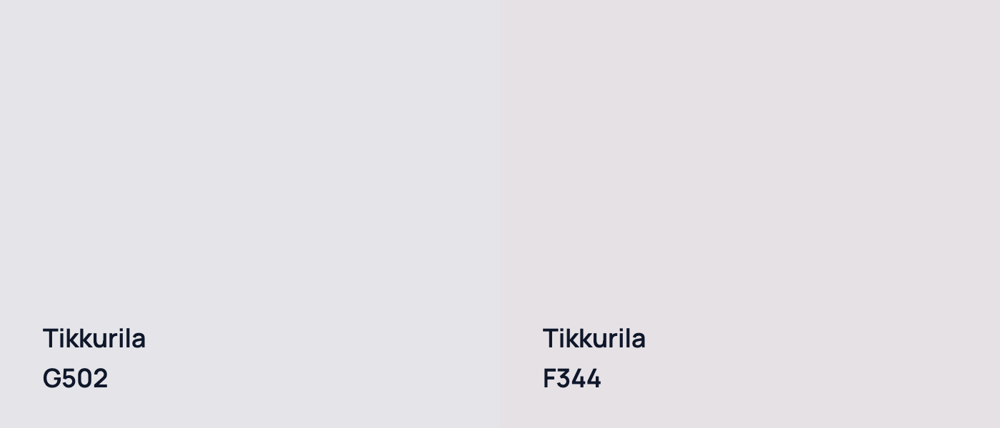 Tikkurila  G502 vs Tikkurila  F344