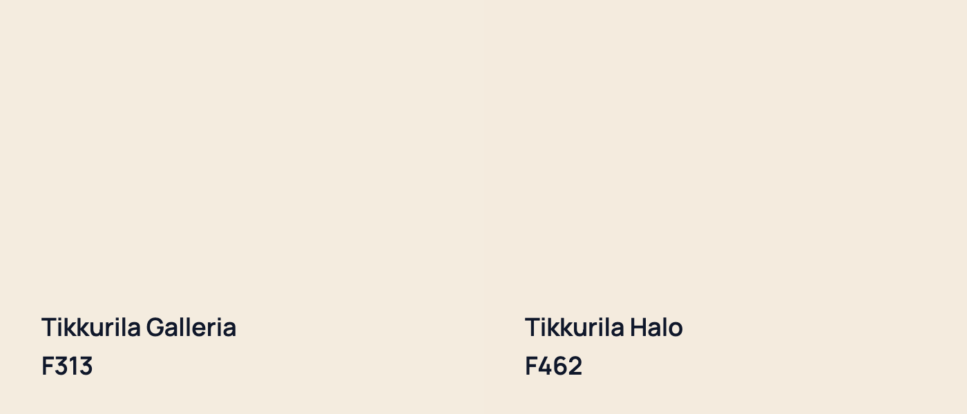Tikkurila Galleria F313 vs Tikkurila Halo F462