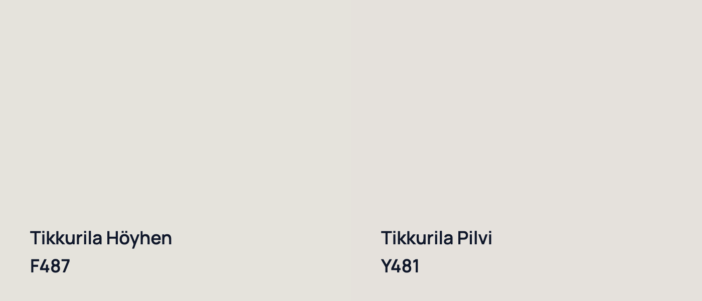 Tikkurila Höyhen F487 vs Tikkurila Pilvi Y481