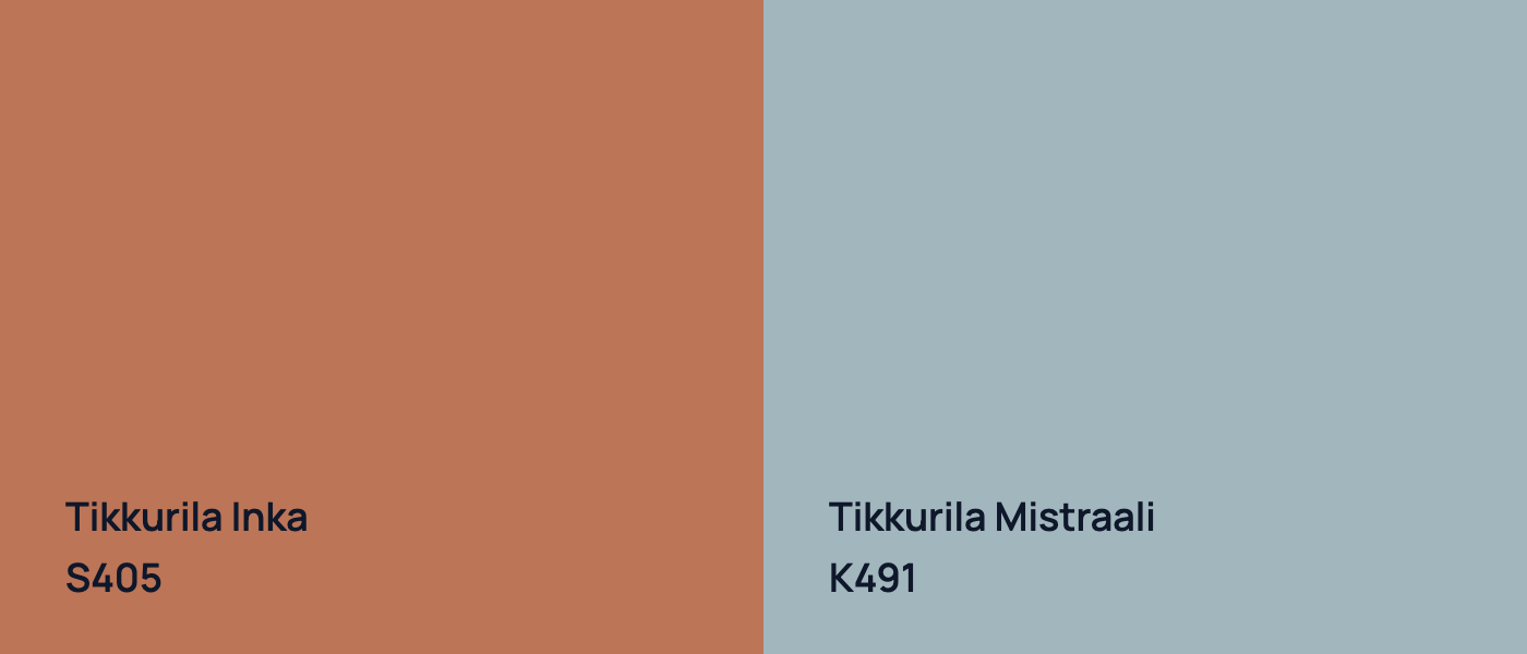 Tikkurila Inka S405 vs Tikkurila Mistraali K491