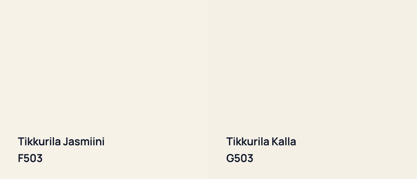 Tikkurila Jasmiini F503 vs Tikkurila Kalla G503
