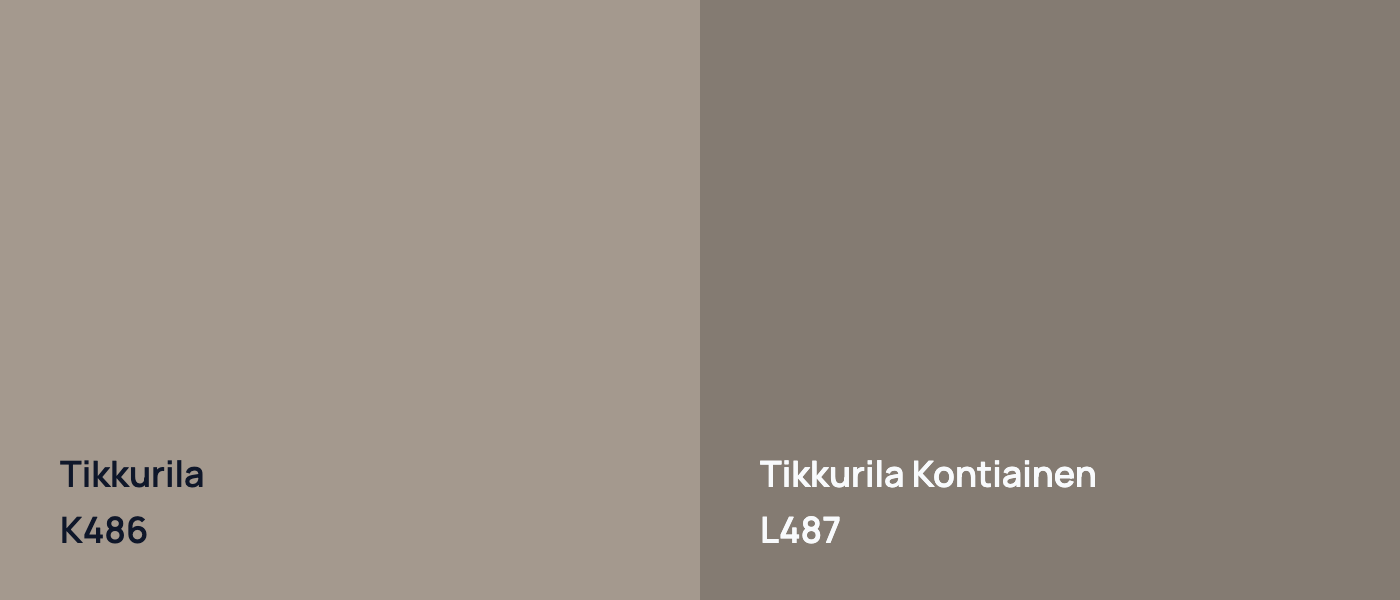 Tikkurila  K486 vs Tikkurila Kontiainen L487