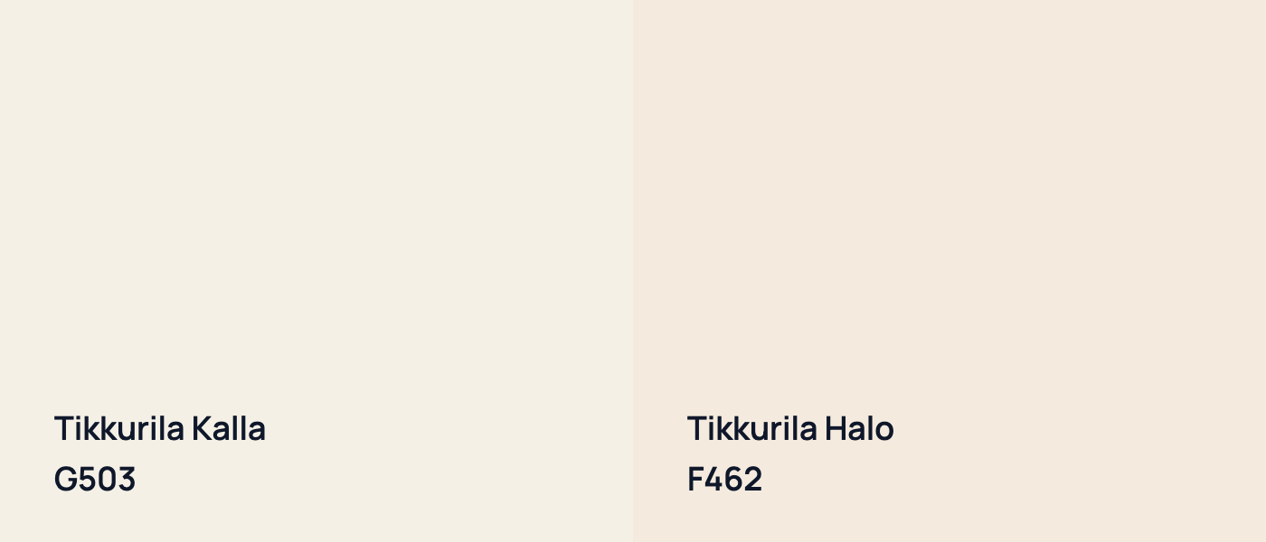 Tikkurila Kalla G503 vs Tikkurila Halo F462