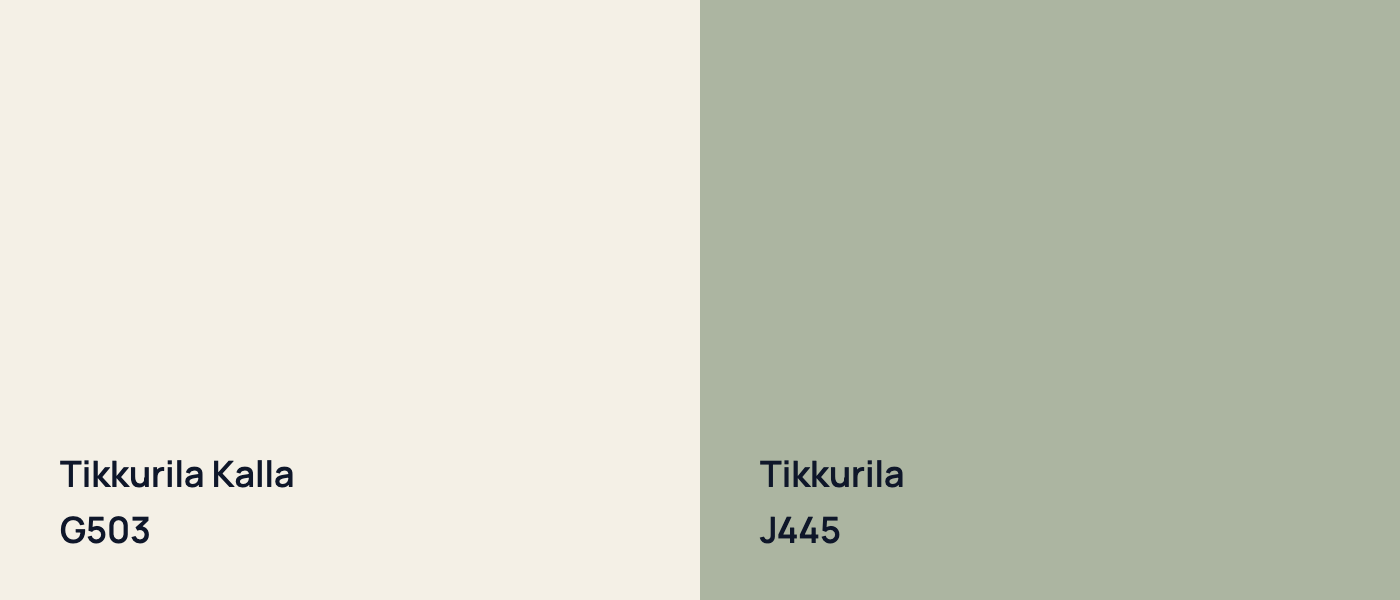 Tikkurila Kalla G503 vs Tikkurila  J445