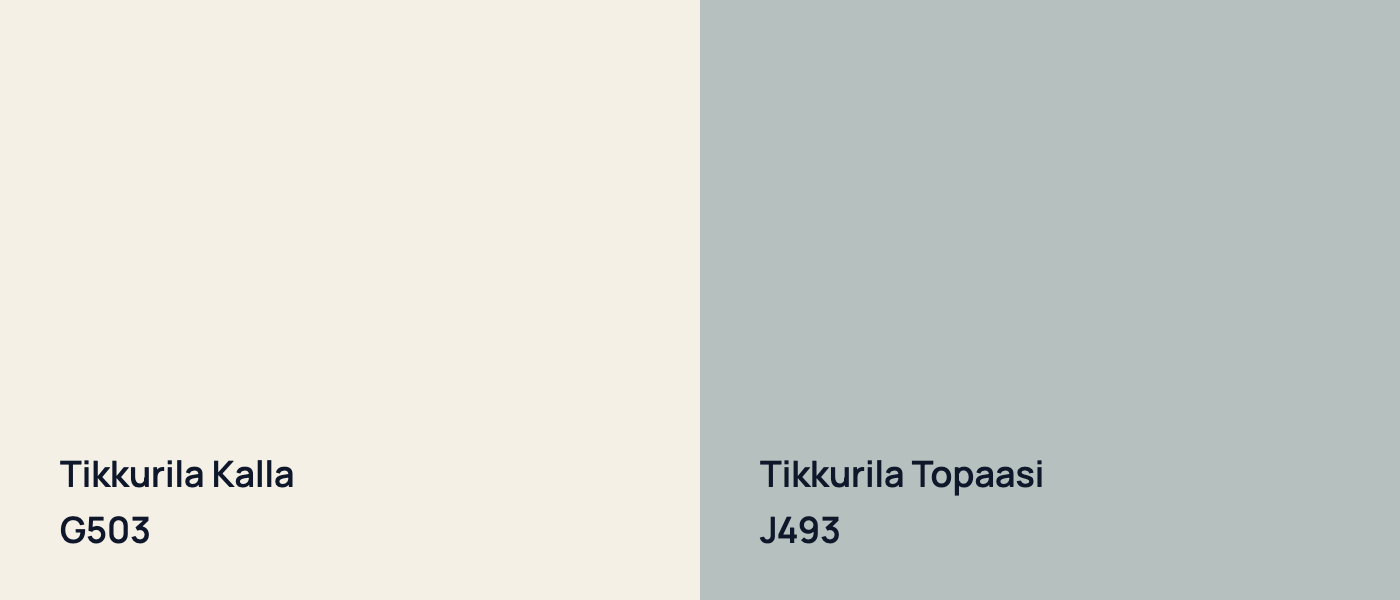 Tikkurila Kalla G503 vs Tikkurila Topaasi J493