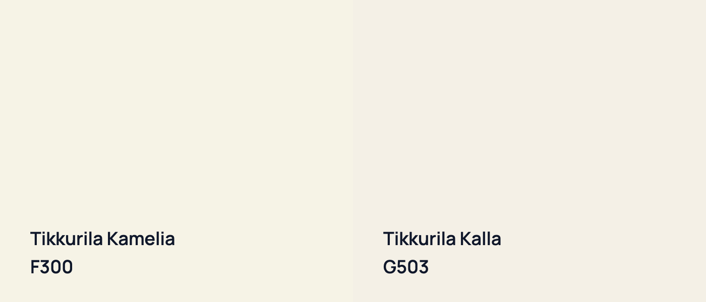 Tikkurila Kamelia F300 vs Tikkurila Kalla G503