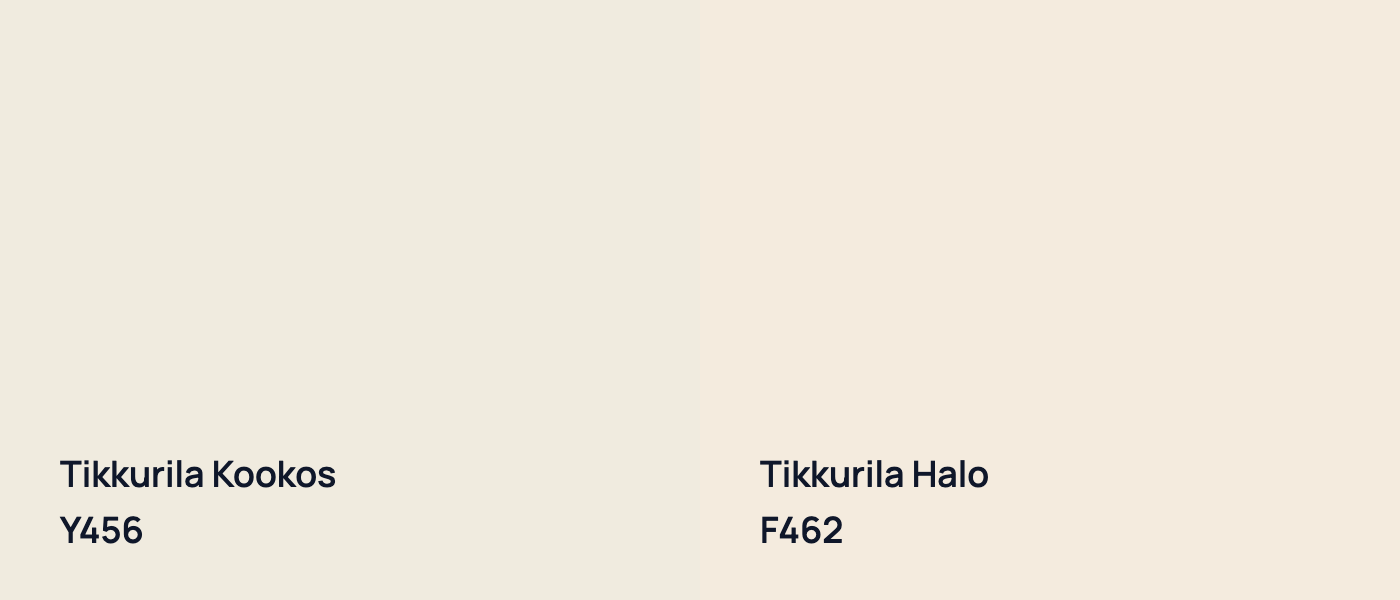 Tikkurila Kookos Y456 vs Tikkurila Halo F462