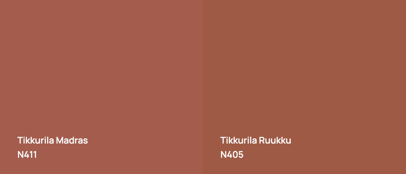 Tikkurila Madras N411 vs Tikkurila Ruukku N405