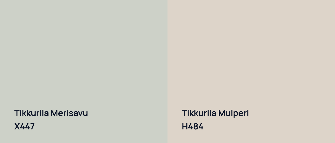 Tikkurila Merisavu X447 vs Tikkurila Mulperi H484