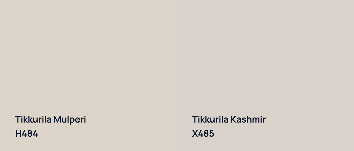 Tikkurila Mulperi H484 vs Tikkurila Kashmir X485
