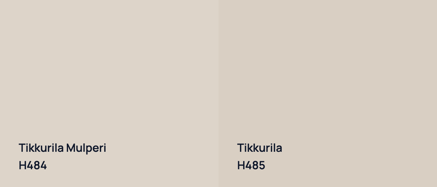 Tikkurila Mulperi H484 vs Tikkurila  H485