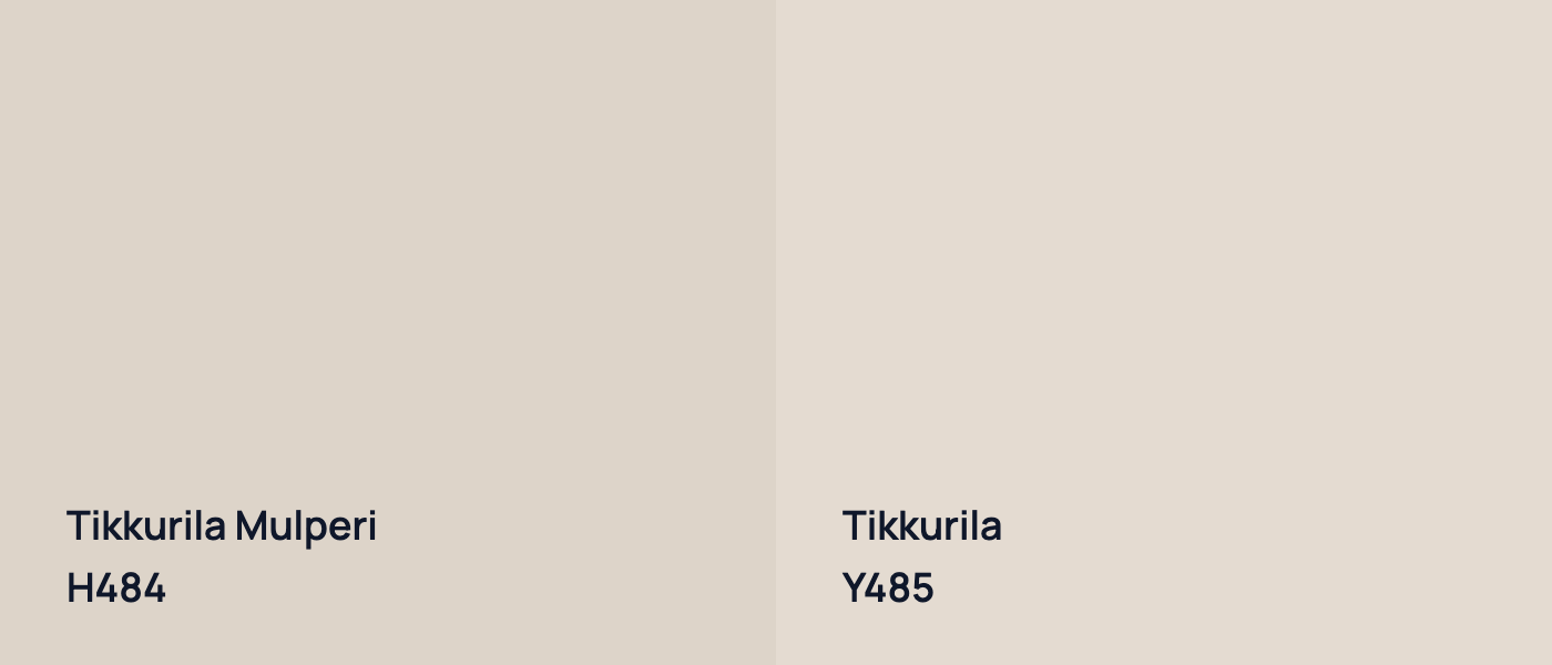 Tikkurila Mulperi H484 vs Tikkurila  Y485