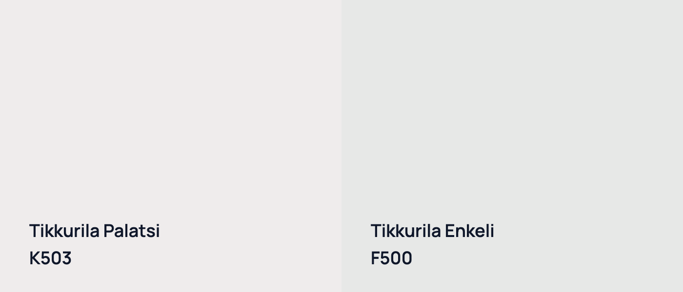 Tikkurila Palatsi K503 vs Tikkurila Enkeli F500