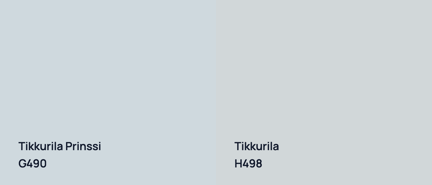 Tikkurila Prinssi G490 vs Tikkurila  H498