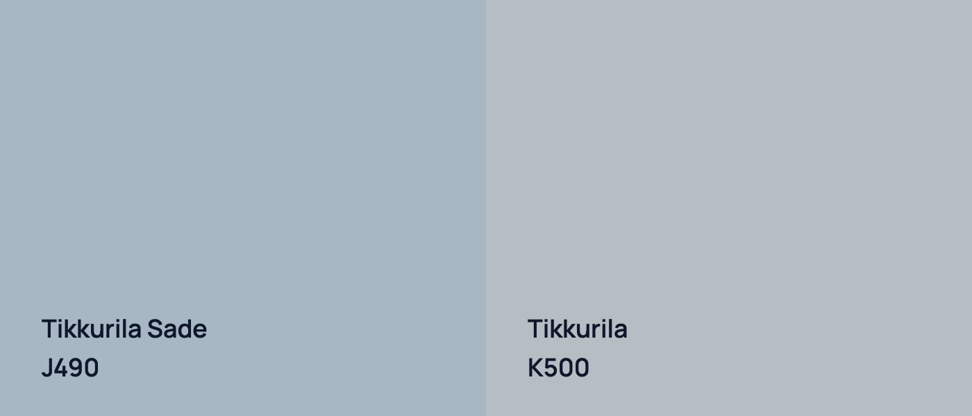 Tikkurila Sade J490 vs Tikkurila  K500
