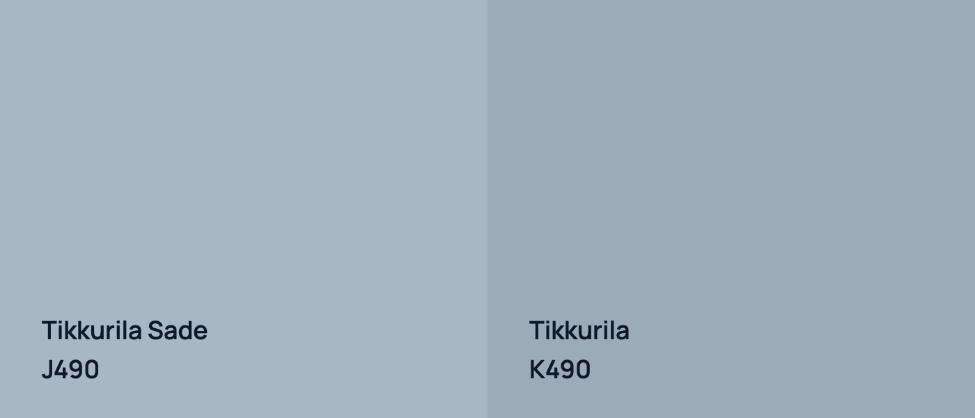 Tikkurila Sade J490 vs Tikkurila  K490