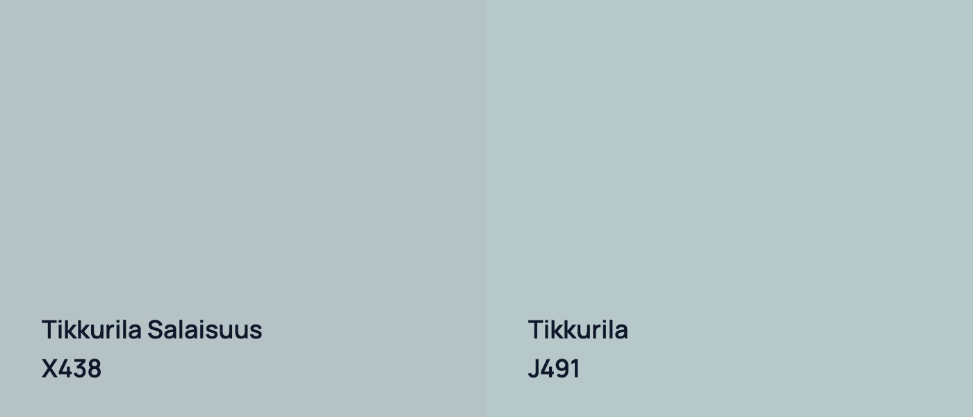Tikkurila Salaisuus X438 vs Tikkurila  J491