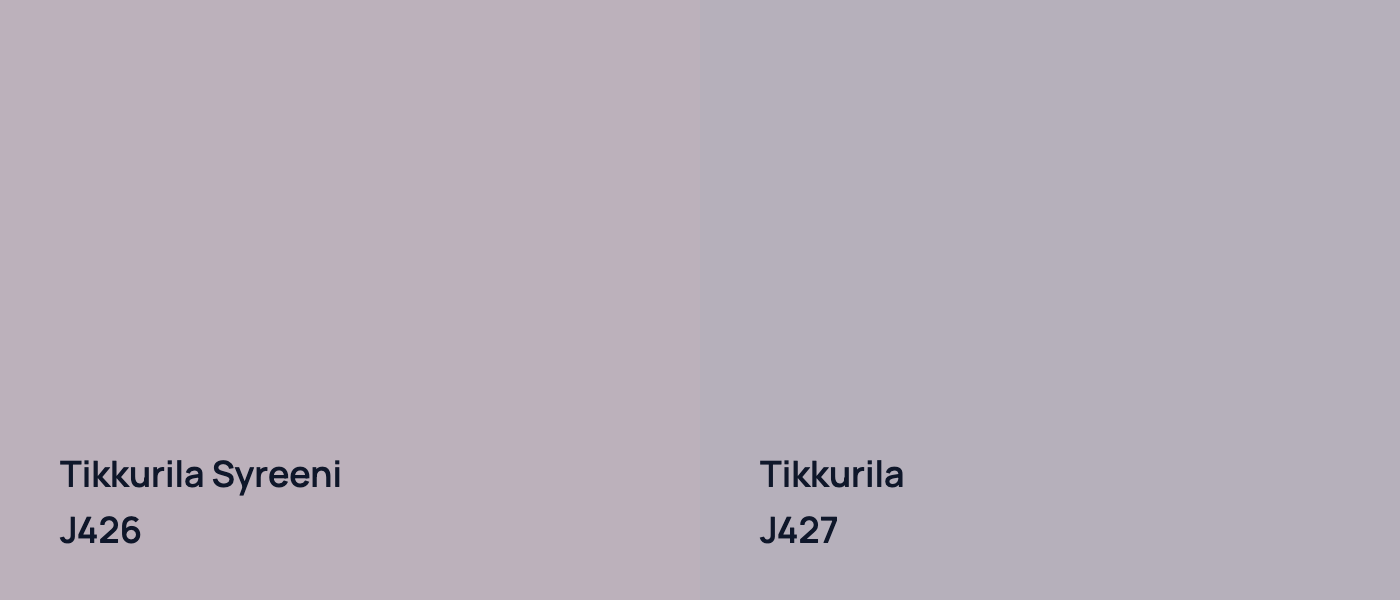 Tikkurila Syreeni J426 vs Tikkurila  J427