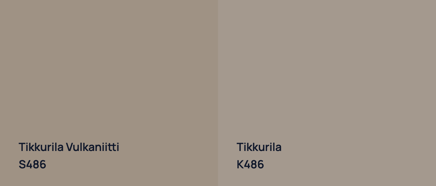 Tikkurila Vulkaniitti S486 vs Tikkurila  K486
